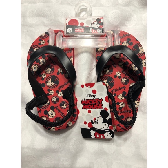 DISNEY MICKEY MOUSE TODDLER FLIP FLOP SANDAL - Picture 1 of 3
